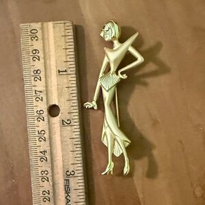 Art Deco Style Gold Brooch